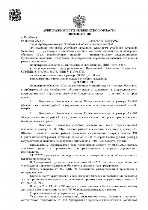 Нарушение исключительных прав на товарный знак и рисунок «Коржик»